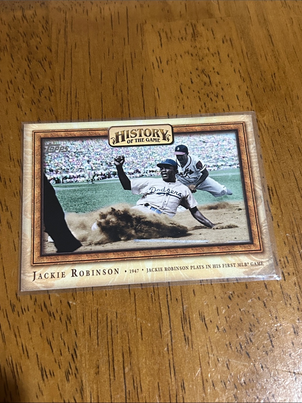Topps History of the Game Baseball Card - Jackie Robinson LA Dodgers